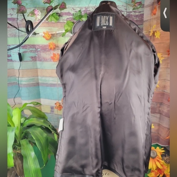 MIX MIX Leather Vintage Belted jacket - Picture 4 of 8